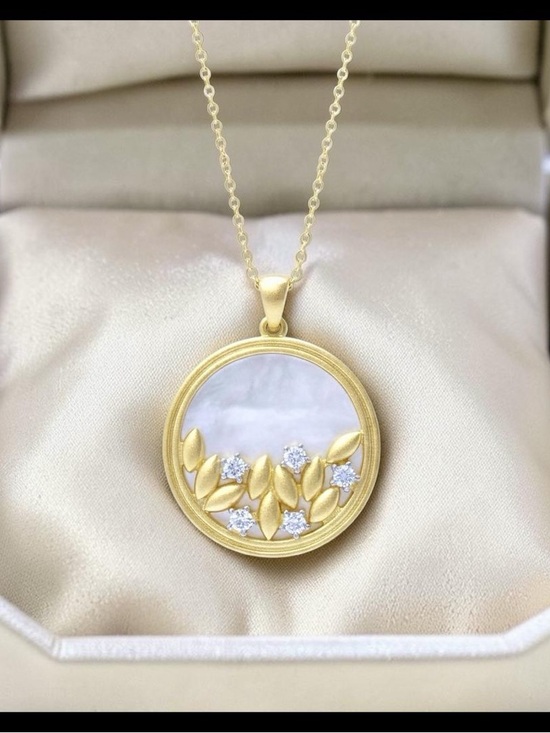 NEW Freida Rothman “FLEUR BLOOM” Mother of Pearl | MOP pendant necklace - Picture 3 of 7